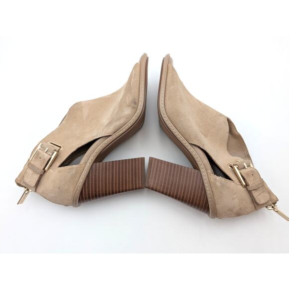 Vince Camuto Fareena Cutout Block Heel Bootie Women's Tortilla Size US9M EU40 - Picture 5 of 14